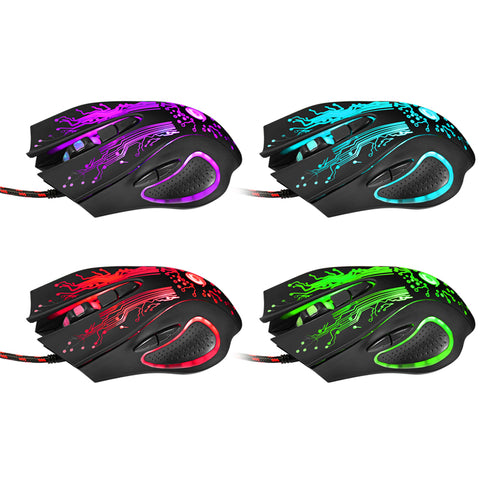 3200DPI LED Optical 6D USB Wired Gaming Mouse