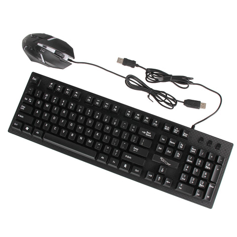 Backlight LED USB Wired Gaming Keyboard w/ 2000 DPI Mouse