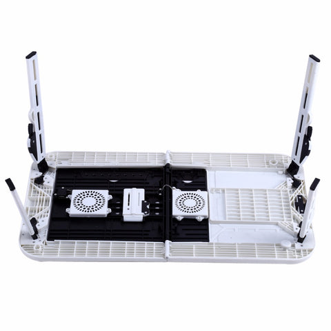 Adjustable Portable Laptop Desk w/ Tray USB Cool Fans