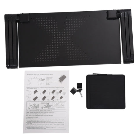 Portable Foldable Adjustable Laptop Table Stand w/ Tray