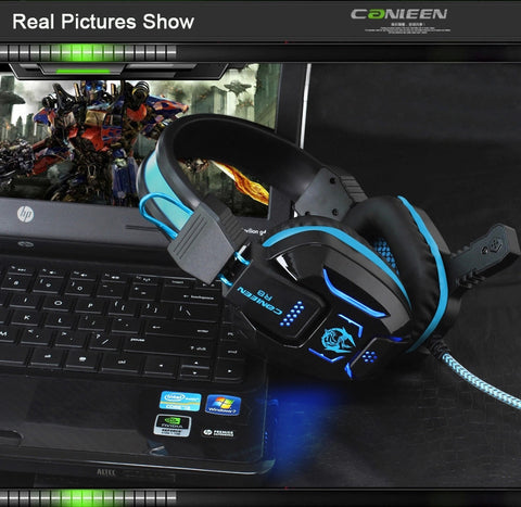 Heavy Bass LED Light Gaming Headphone w/ Mouse