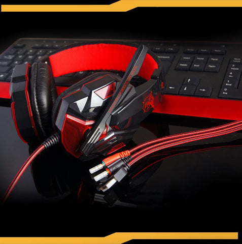 Gaming Big Glowing Headphone w/ Microphone LED Light