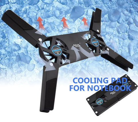 Rotatable USB 2 Fans Cooling For 10-17" PC Laptop