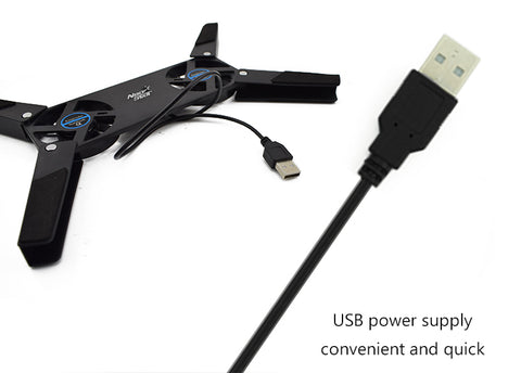 Rotatable USB 2 Fans Cooling For 10-17" PC Laptop