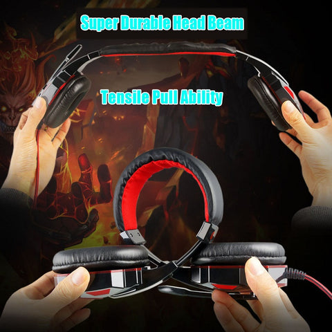 Gaming Big Glowing Headphone w/ Microphone LED Light