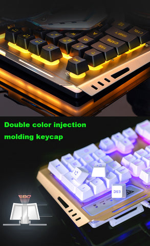 Wired Backlit USB Gaming Keyboard w/ 3200DPI Optical Gamer Mouse