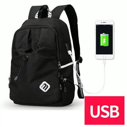 USB Charge Waterproof Nylon Laptop Backpack