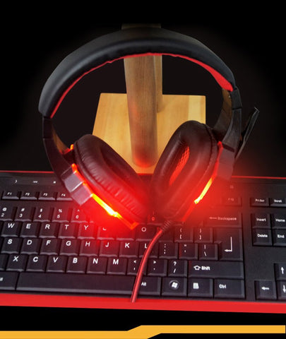 Gaming Big Glowing Headphone w/ Microphone LED Light
