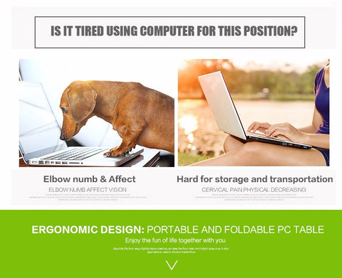 Portable Computer Picnic Desk Camping Folding Laptop Desk