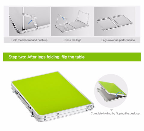 Portable Computer Picnic Desk Camping Folding Laptop Desk