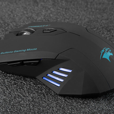 SILENT FROSTED ERGONOMICS 2400DPI USB 6D WIRED OPTICAL GAMING MOUSE