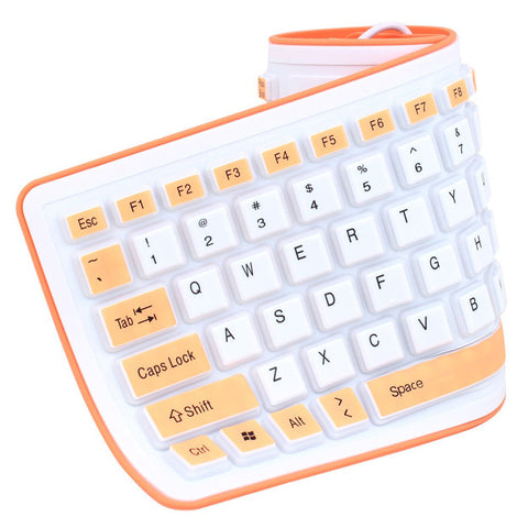 Foldable Silicone USB Wired Silicon Flexible Soft Waterproof Keyboard