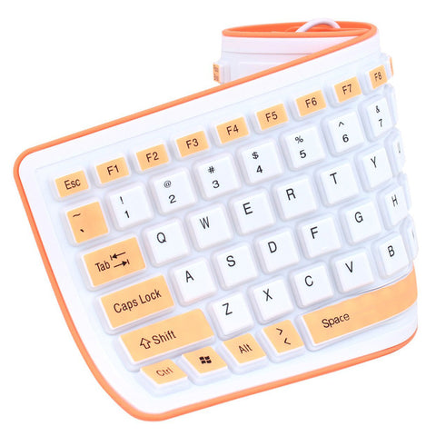 Foldable Silicone USB Wired Silicon Flexible Soft Waterproof Keyboard