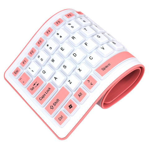 Foldable Silicone USB Wired Silicon Flexible Soft Waterproof Keyboard