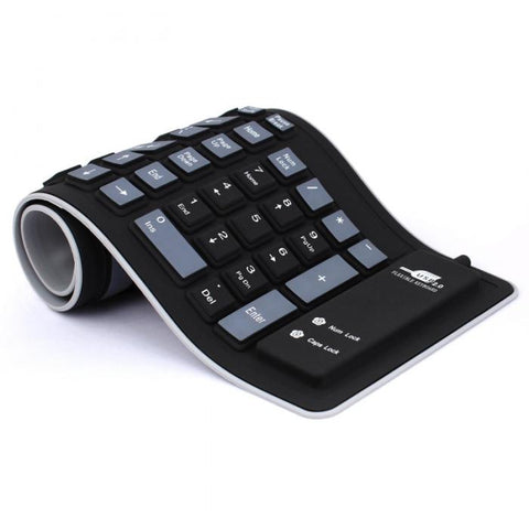 Foldable Silicone USB Wired Silicon Flexible Soft Waterproof Keyboard