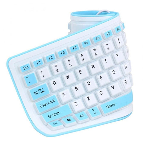 Foldable Silicone USB Wired Silicon Flexible Soft Waterproof Keyboard