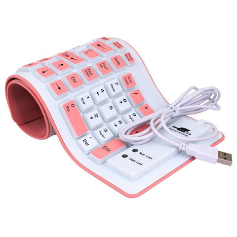 Foldable Silicone USB Wired Silicon Flexible Soft Waterproof Keyboard