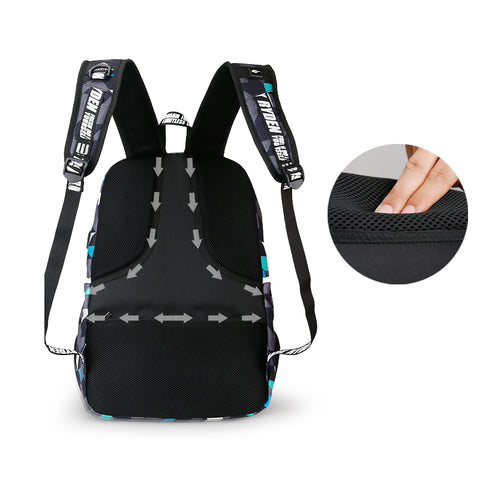 USB Charge Waterproof Nylon Laptop Backpack