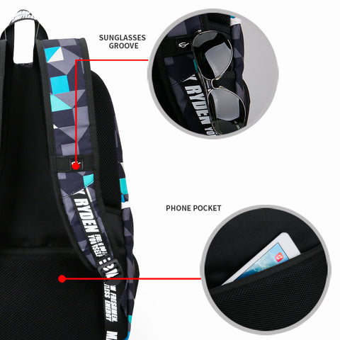 USB Charge Waterproof Nylon Laptop Backpack