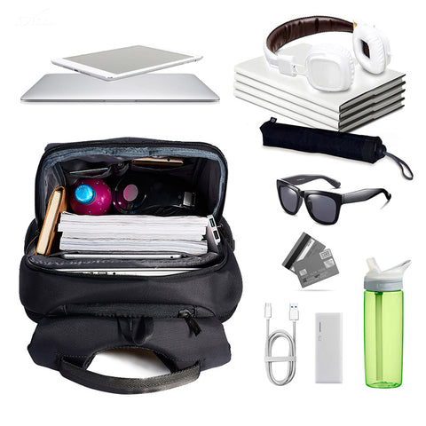 17" Waterproof USB Charging Laptop Backpack