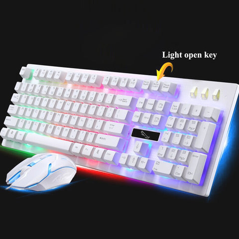 Backlight LED USB Wired Gaming Keyboard w/ 2000 DPI Mouse