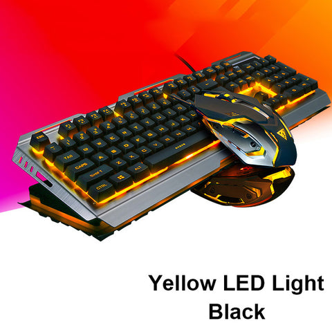 Wired Backlit USB Gaming Keyboard w/ 3200DPI Optical Gamer Mouse