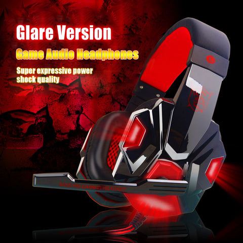 Gaming Big Glowing Headphone w/ Microphone LED Light