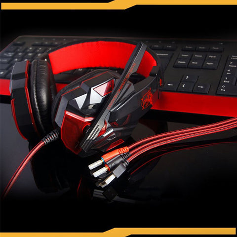 Gaming Big Glowing Headphone w/ Microphone LED Light