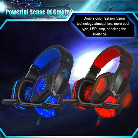Gaming Big Glowing Headphone w/ Microphone LED Light