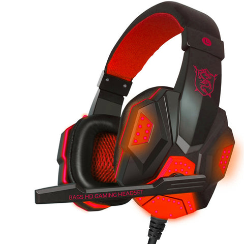 Gaming Big Glowing Headphone w/ Microphone LED Light