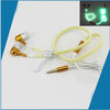 Cute Glow In The Dark Metal Earphones with Mic