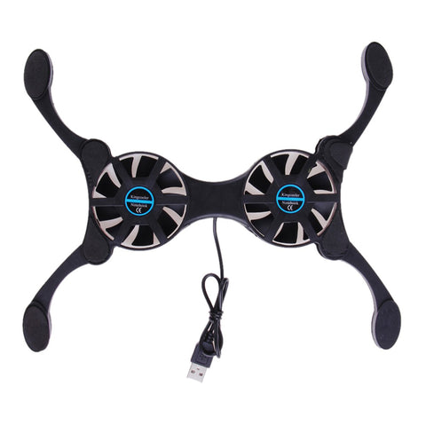 Mini Octopus Foldable USB Quiet Stand Double Cooling Fans