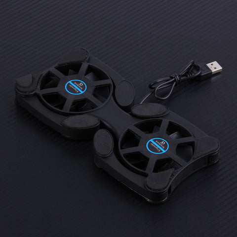 Mini Octopus Foldable USB Quiet Stand Double Cooling Fans