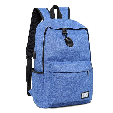 Canvas USB Charging Laptop Backpack