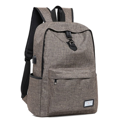 Canvas USB Charging Laptop Backpack