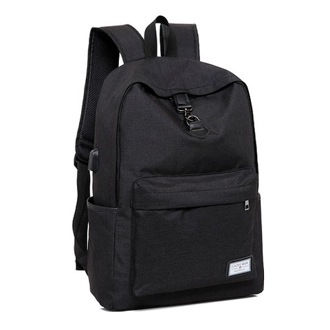 Canvas USB Charging Laptop Backpack