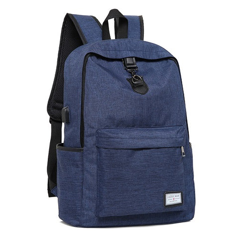 Canvas USB Charging Laptop Backpack