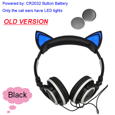 Cat Ear LED Flashing Glowing Headset Gaming Headphone