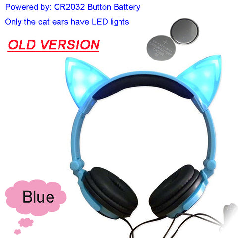 Cat Ear LED Flashing Glowing Headset Gaming Headphone