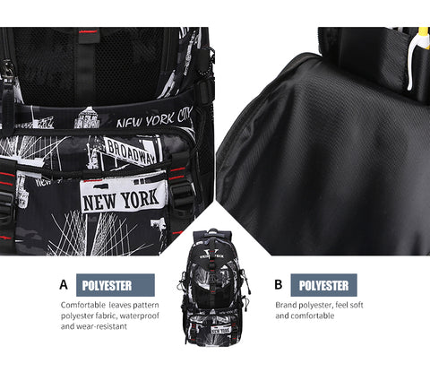 Extra large USB Travel Waterproof 14-17 inch Backpack
