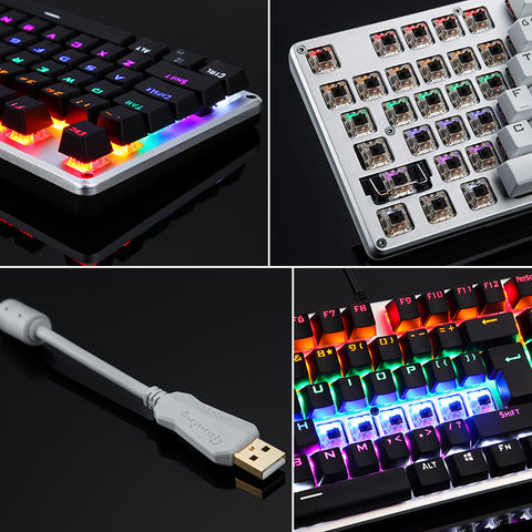 LED Backlit Luminous Anti-Ghosting Metal Wired Gaming Keyboard