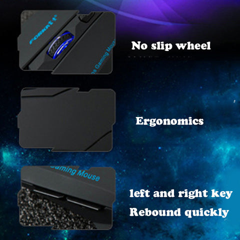 SILENT FROSTED ERGONOMICS 2400DPI USB 6D WIRED OPTICAL GAMING MOUSE
