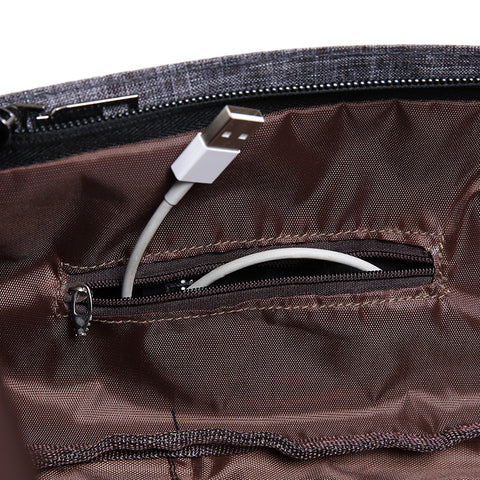 Canvas USB Charging Laptop Backpack