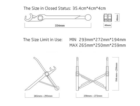 Ergonomic Folding Portable Adjustable Laptop Stand