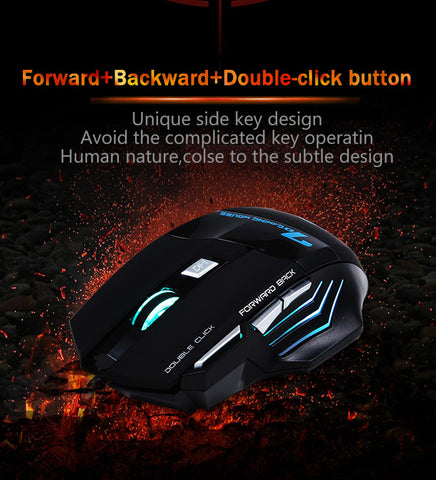 7 Button 5500 DPI LED Optical USB Wired Gaming Mouse
