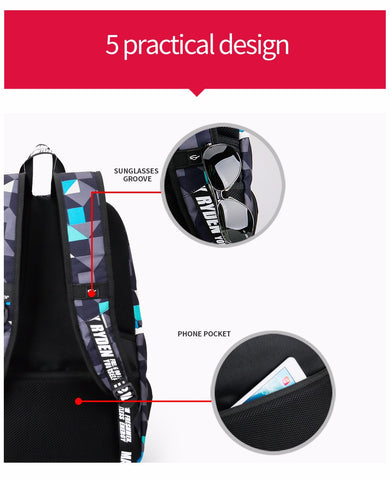 USB Charge Waterproof Nylon Laptop Backpack