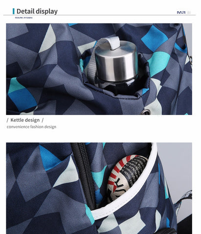 USB Charge Waterproof Nylon Laptop Backpack