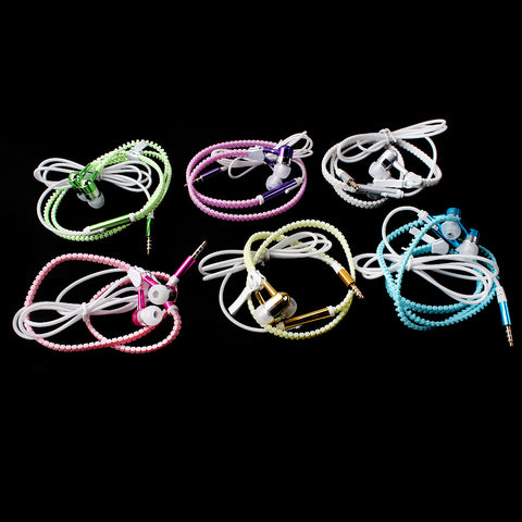 Cute Glow In The Dark Metal Earphones with Mic
