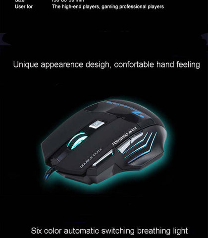 Heavy Bass LED Light Gaming Headphone w/ Mouse