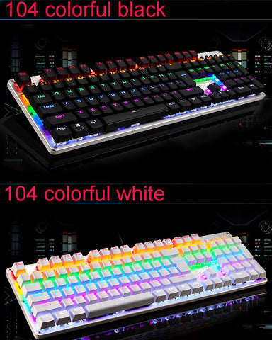 LED Backlit Luminous Anti-Ghosting Metal Wired Gaming Keyboard